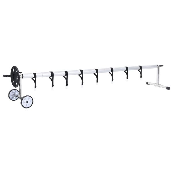 vidaXL basseinikatte rullik roostevabast terasest alusega