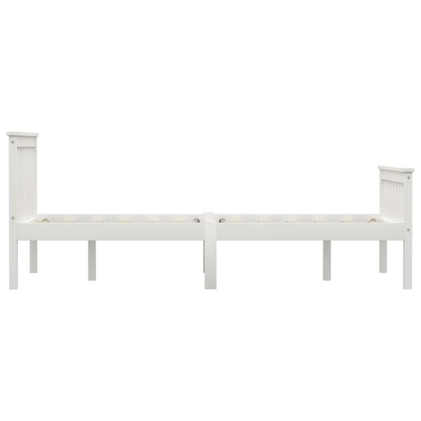 vidaXL voodiraam, valge, männipuit, 120 x 200 cm