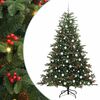 vidaXL Tehisj&otilde;ulupuu Roheline 210 cm PVC, metall ja plastik