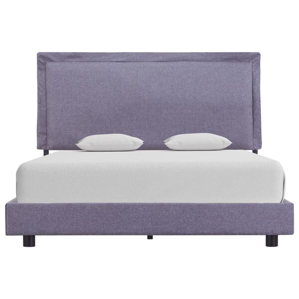 vidaXL voodiraam, helehall kangas, 140 x 200 cm