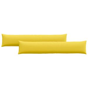 vidaXL Diivanipadjad 2 pcs Helekollane 200 x 40 cm kangas