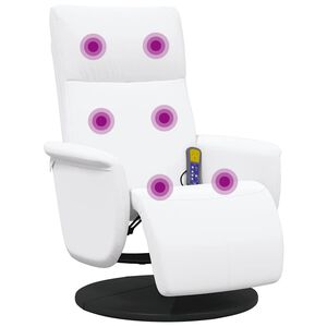 vidaXL massaažitool jalatoega, valge, kunstnahk