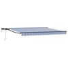 vidaXL Manuaalne varikatus LED-idega Sinine, Valge, Antratsiit 5 x 3 m