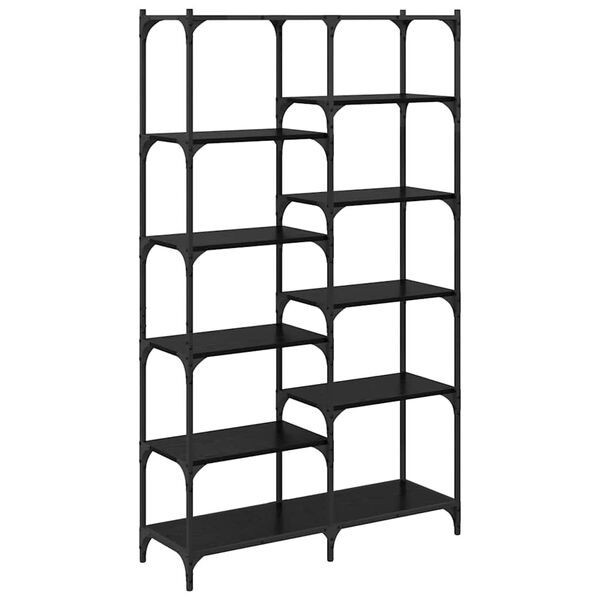 vidaXL Raamatukapp Must tamm 100 x 32 x 170 cm Tehispuit