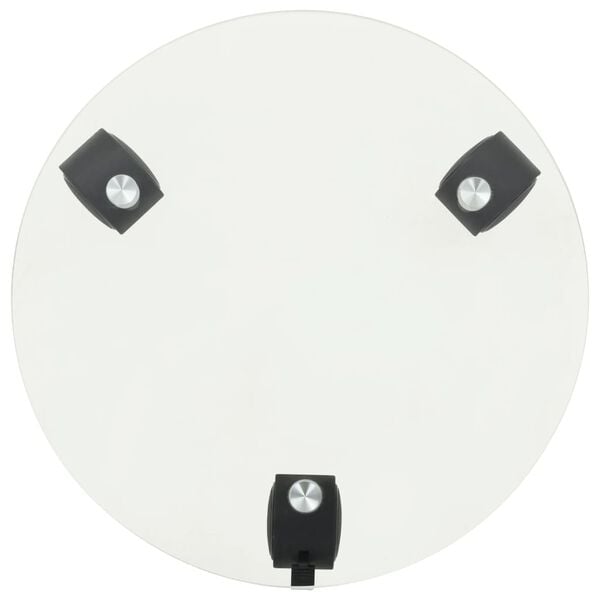 vidaXL ratastega taimealus 4 tk, 28 cm, karastatud klaas, ümmargune