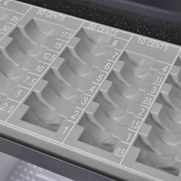 vidaXL Rahaalus lukuga Tumehall 30 x 24 x 9 cm Teras