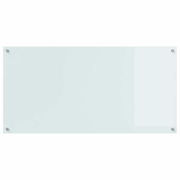 vidaXL K&ouml;gi Splashback Valge 120 x 60 cm karastatud klaas