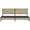 vidaXL metallist voodiraam ilma madratsita Sonoma tamm 200x200 cm