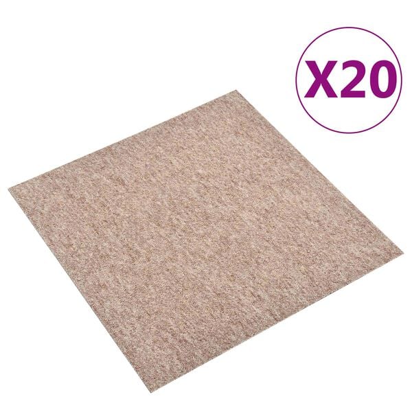 vidaXL Vaip 20 pcs Beež 50 x 50 cm 100% pol&uuml;prop&uuml;leen