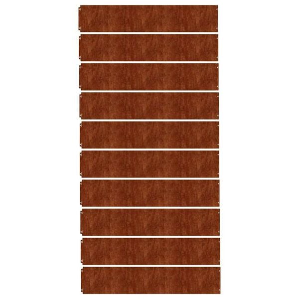 vidaXL murupiirded 10 tk, 20x103 cm, painduv Corten teras