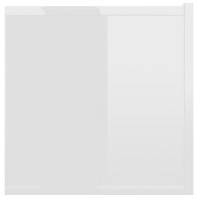 vidaXL telerikapp, kõrgläikega valge, 120x30x30 cm, tehispuit