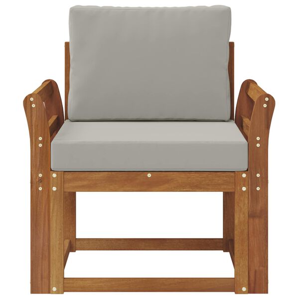 vidaXL &Otilde;uesohva Tugev akaatsiapuit ja pol&uuml;ester Naturaalne ja helehall