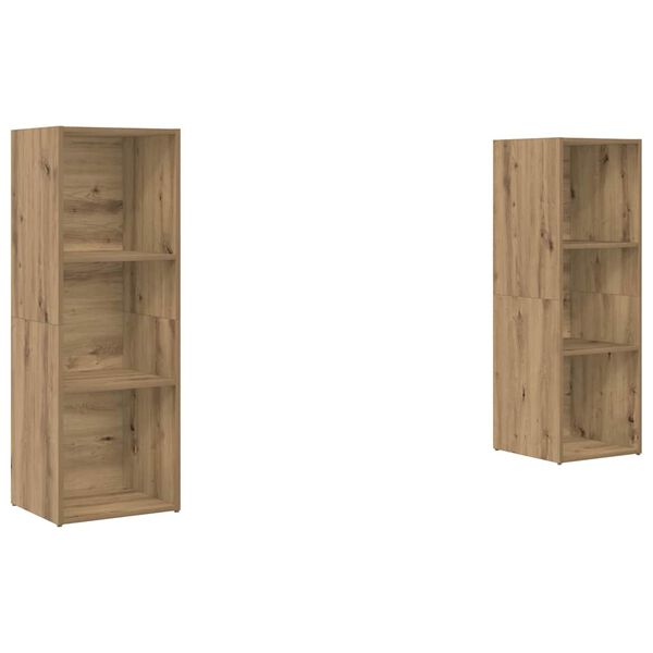 vidaXL Telerikapi komplekt 2 pcs K&auml;sit&ouml;&ouml;puu 107 x 35 x 37 cm Tehispuit