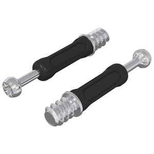 vidaXL K&auml;pom&auml;e Kruvi 2 pcs H&otilde;be ja Must M6 x 40 mm Terase ja Plastiku