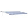 vidaXL Manuaalne varikatus LED-idega Sinine ja Valge 4 &times; 3 m
