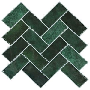 vidaXL Kalasaba plaat 10 tk Tumeroheline 30 x 30 cm Pol&uuml;uretaan ja PET