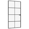vidaXL siseuks, must, 102x201,5 cm, karastatud klaas/alumiinium, &otilde;huke