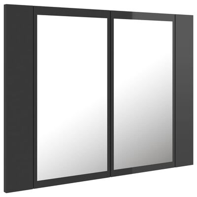 vidaXL LED-peeglikapp kõrgläikega hall 60 x 12 x 45 cm, akrüül