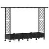 vidaXL T&otilde;stetud Padi Kase ja Katusega Must 203 x 40 x 127 cm PP