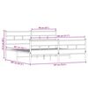 vidaXL metallist voodiraam ilma madratsita suitsutatud tamm 180x200 cm