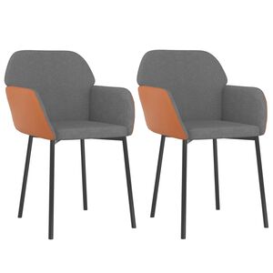 vidaXL s&ouml;&ouml;gitoolid 2 tk, helehall, kangas ja kunstnahk