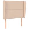 vidaXL voodipeats servadega, Cappuccino, 83x23x118/128 cm, kunstnahk