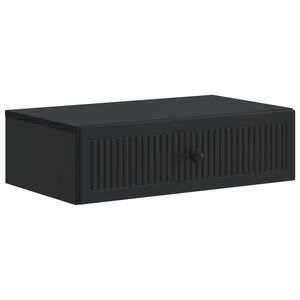 vidaXL Seinale kinnitatav k&uuml;lglaud Must 59 x 34,5 x 17 cm Tehispuit