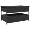 vidaXL kohvilaud, must, 85x50x50 cm, tehispuit ja metall