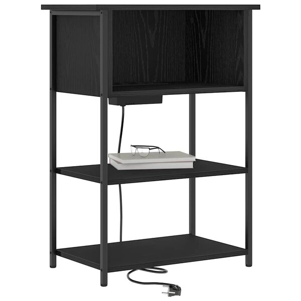 vidaXL &Ouml;&ouml;lambi kapp Must tamm 55 x 31 x 76 cm Tehispuit