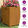 vidaXL jalgadega taimekast, rooste, 40 x 40 x 40 cm, Corten teras