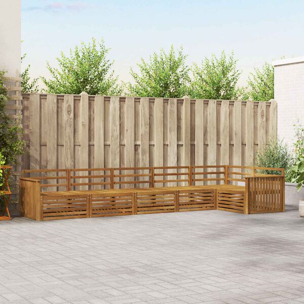 vidaXL V&auml;li diivanikomplekt 6 pcs Neutraalne Tugev akatsiapuu