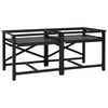vidaXL Pesumasina pedestal 2 pcs Must 120 x 56 x 52 cm Teras