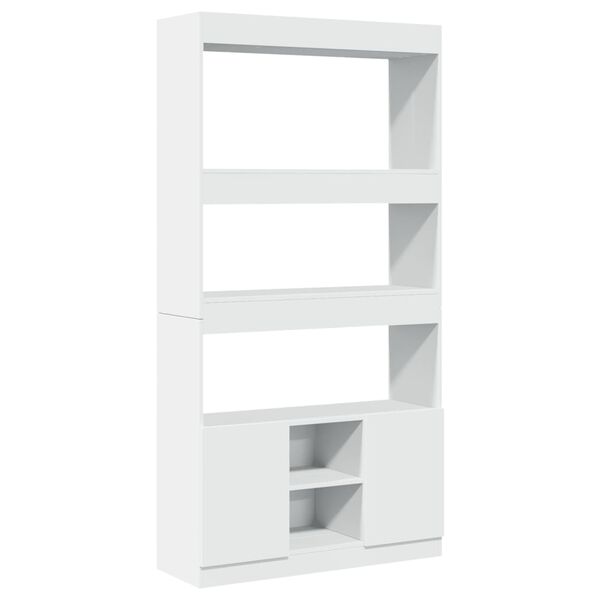 vidaXL kõrge kapp, valge, 92x33x180 cm, tehispuit