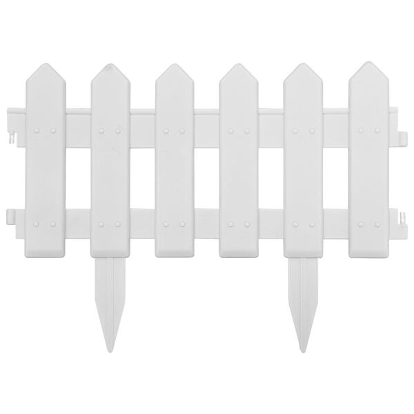 vidaXL murupiirded 25 tk valged 10 m PP