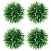 vidaXL kunstpukspuidust pallid LED tuledega 4 tk Roheline 15 cm