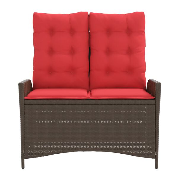 vidaXL allalastav aiapink koos istmepadjaga, pruun, pol&uuml;rotang