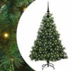 vidaXL Tehisj&otilde;ulupuu koos 150 LED-iga Roheline 120 cm PE ja PVC
