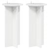 vidaXL Taimede alus 2 pcs K&otilde;rgl&auml;ikega valge 29,5 x 29,5 x 60 cm