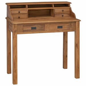 vidaXL Kirjutuslaud Naturaalne 89,5 x 49,5 x 100 cm Tugev teakpuit