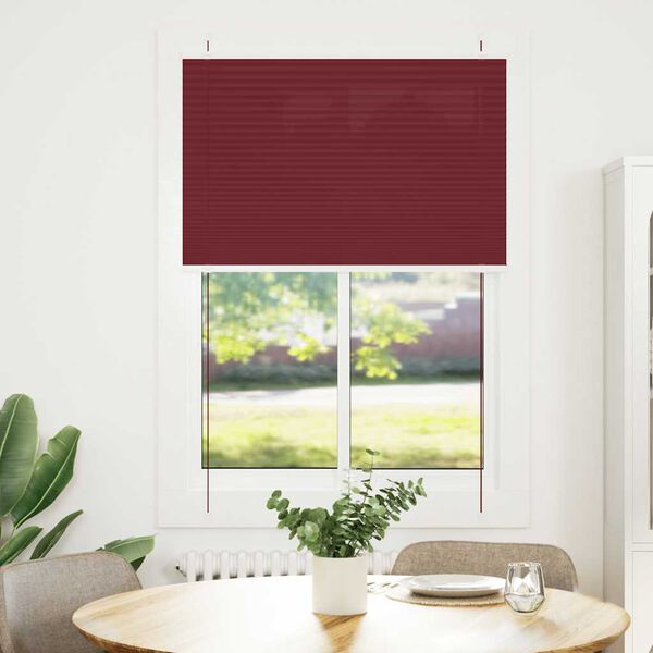vidaXL plisseeritud ruloo Bordeaux punane 90x150 cm Kanga laius