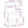vidaXL riiulitega kirjutuslaud Valge 100x45x140 cm Engineered Wood