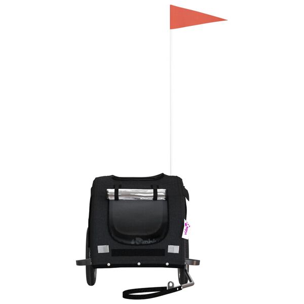 vidaXL lemmiklooma ratta järelkäru, must, oxford kangas/raud