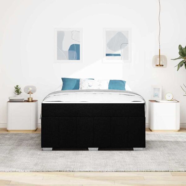 vidaXL Voodi raam madratsiga Must 140 x 200 cm kangas