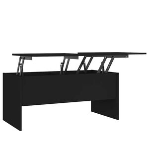 vidaXL kohvilaud, must, 102x50,5x46,5 cm, tehispuit