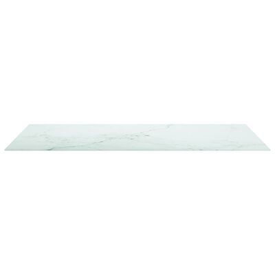 vidaXL lauaplaat, valge 120x65 cm, 8 mm, karastatud klaas marmordisain