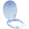 vidaXL Pehme sulgumise tualettruumi istmed Sinine 44 x 38 cm MDF plaat