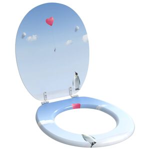 vidaXL Pehme sulgumise tualettruumi istmed Sinine 44 x 38 cm MDF plaat