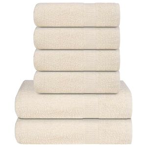 vidaXL 6-osaline r&auml;tikukomplekt FROGN kreemjas, 360 g/m&sup2;