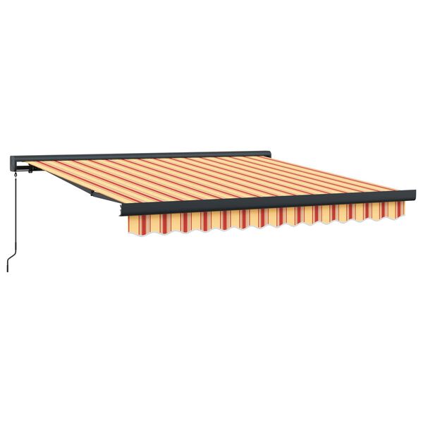 vidaXL K&auml;igukohandatav varikatus Kollane ja oranž 350 x 250 cm