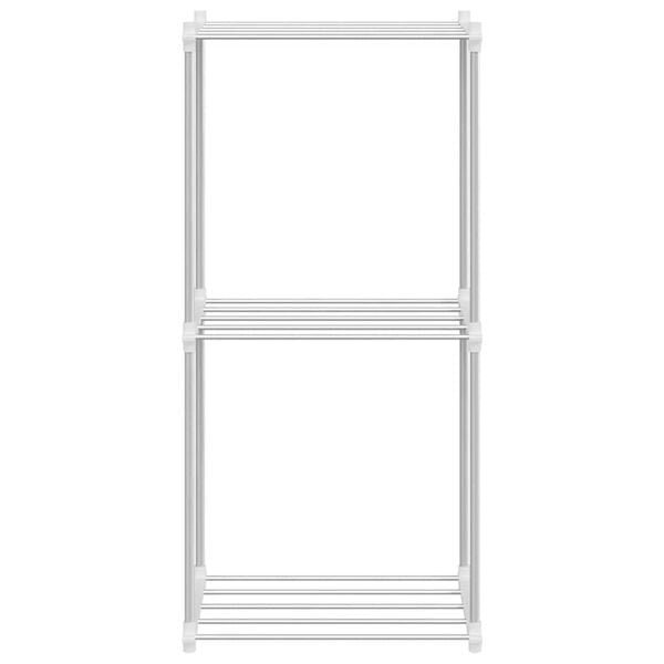 vidaXL Konteineri riiul riiuliga valge 43 x 27 x 90 cm Alumiinium